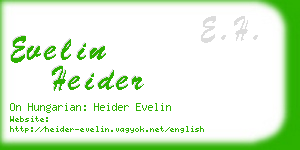 evelin heider business card